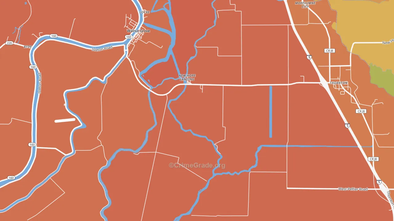 Locke, CA Map of Murder Rates