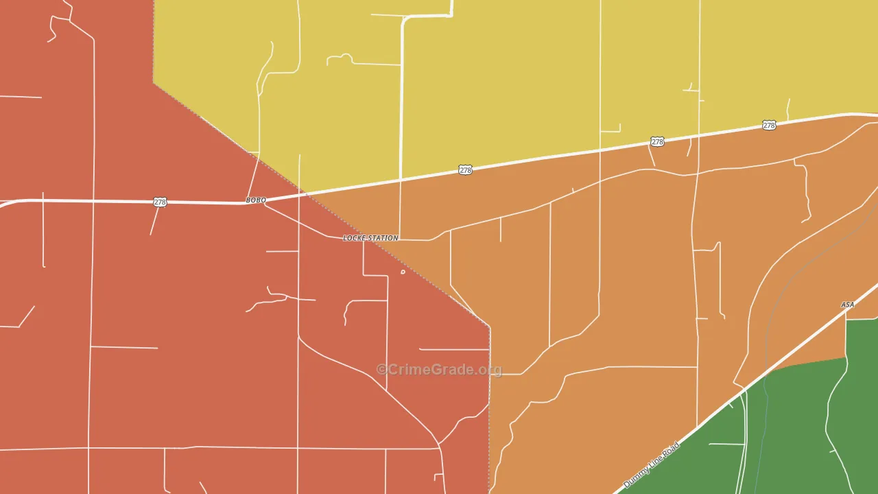 Locke Station, MS Map of Murder Rates