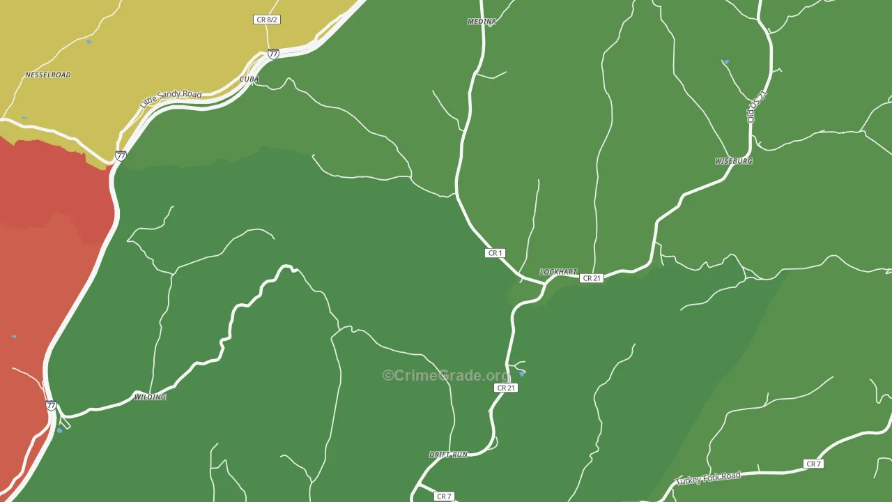 Lockhart, WV Map of Murder Rates