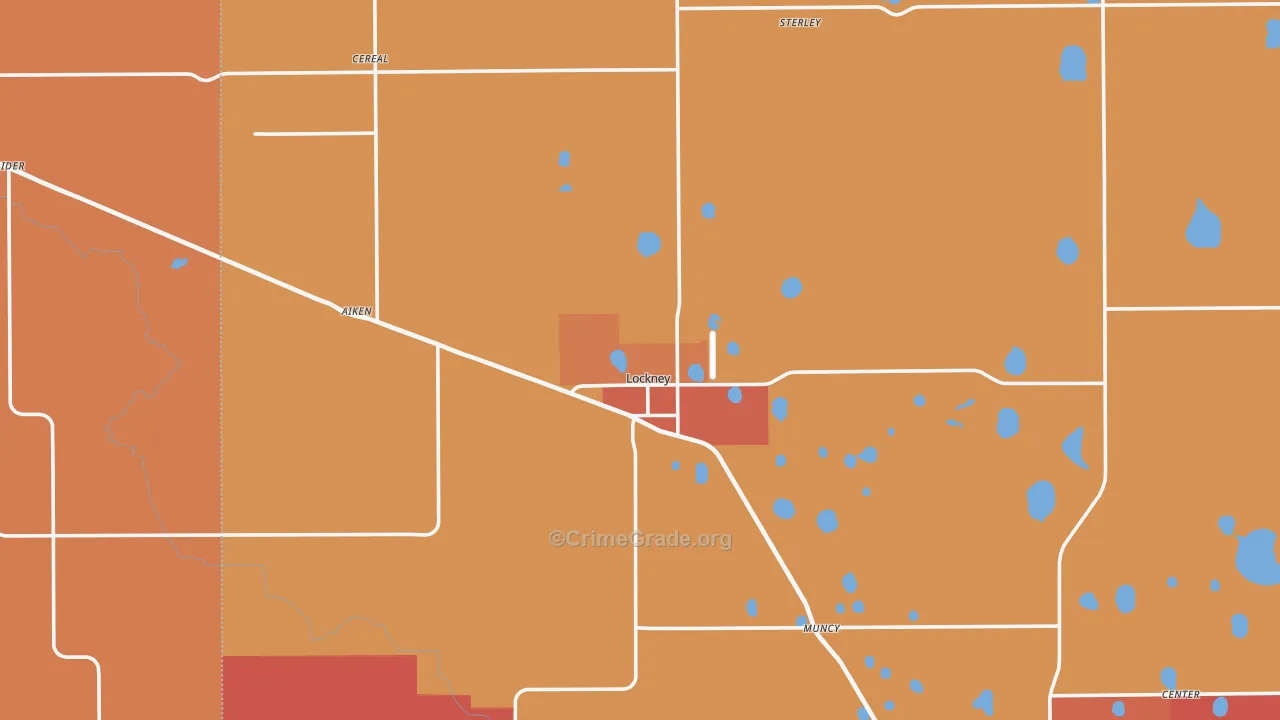 Lockney, TX Map of Murder Rates