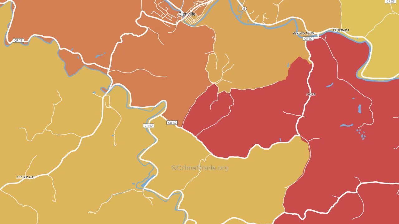 Lockney, WV Map of Murder Rates