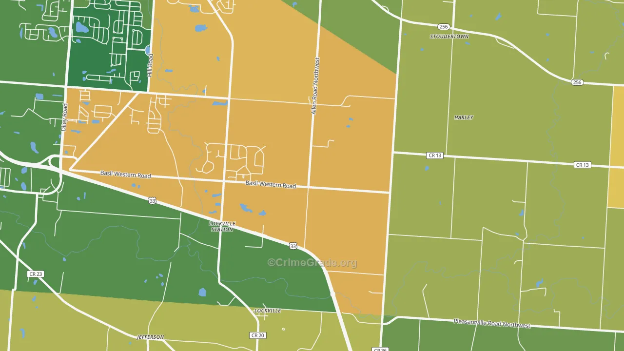 Lockville, OH Map of Murder Rates