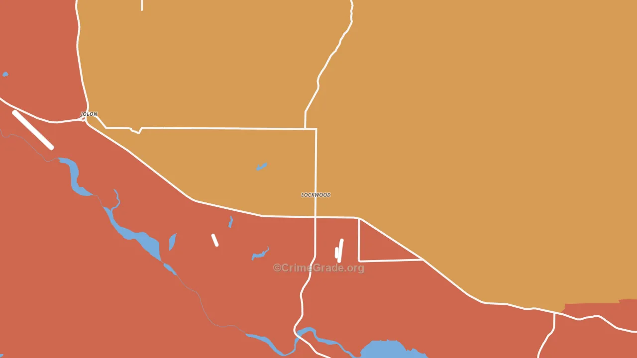 Lockwood, CA Map of Murder Rates