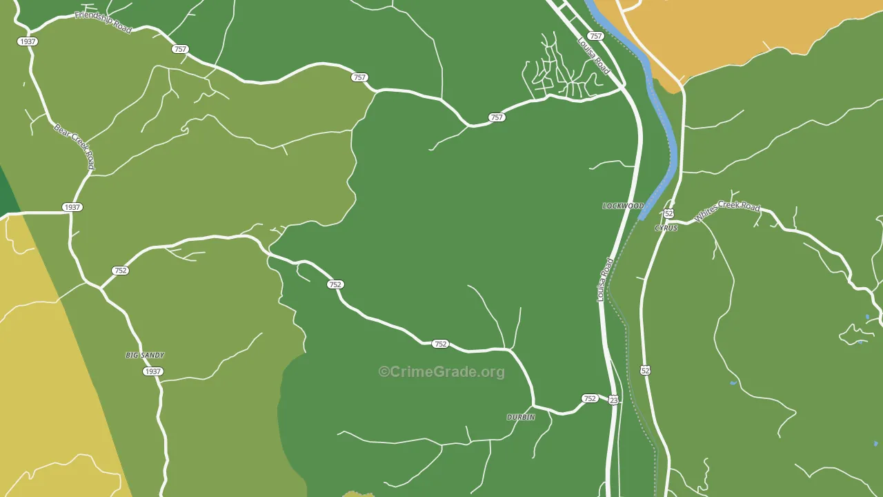 Lockwood, KY Map of Murder Rates