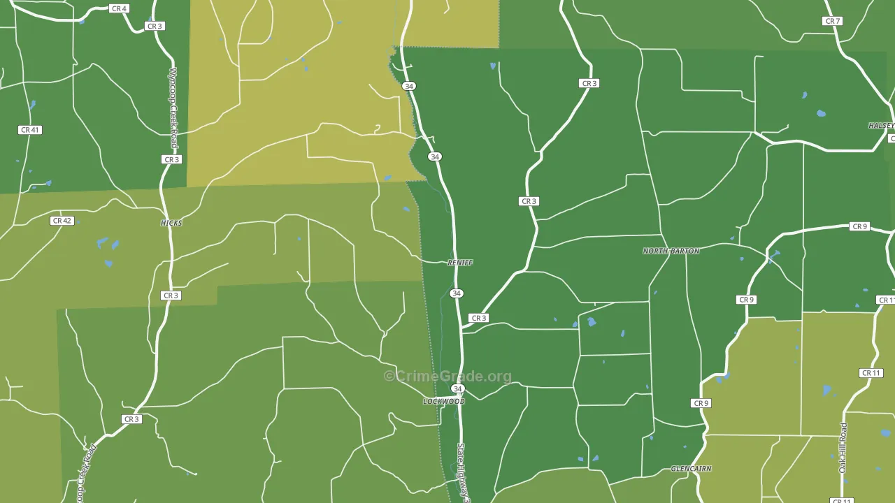 Lockwood, NY Map of Murder Rates