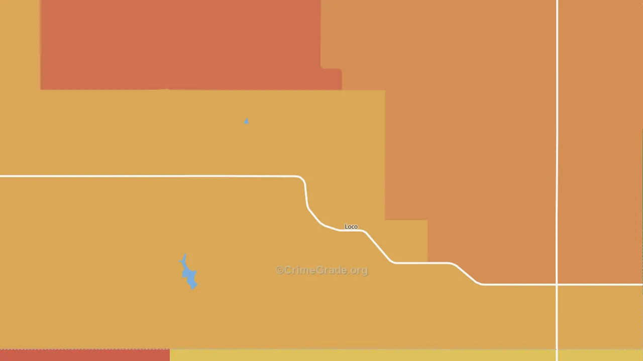 Loco, OK Map of Murder Rates