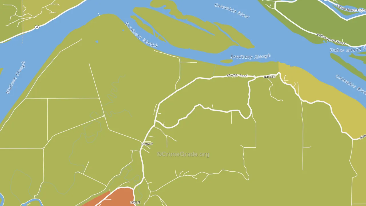 Locoda, OR Map of Murder Rates