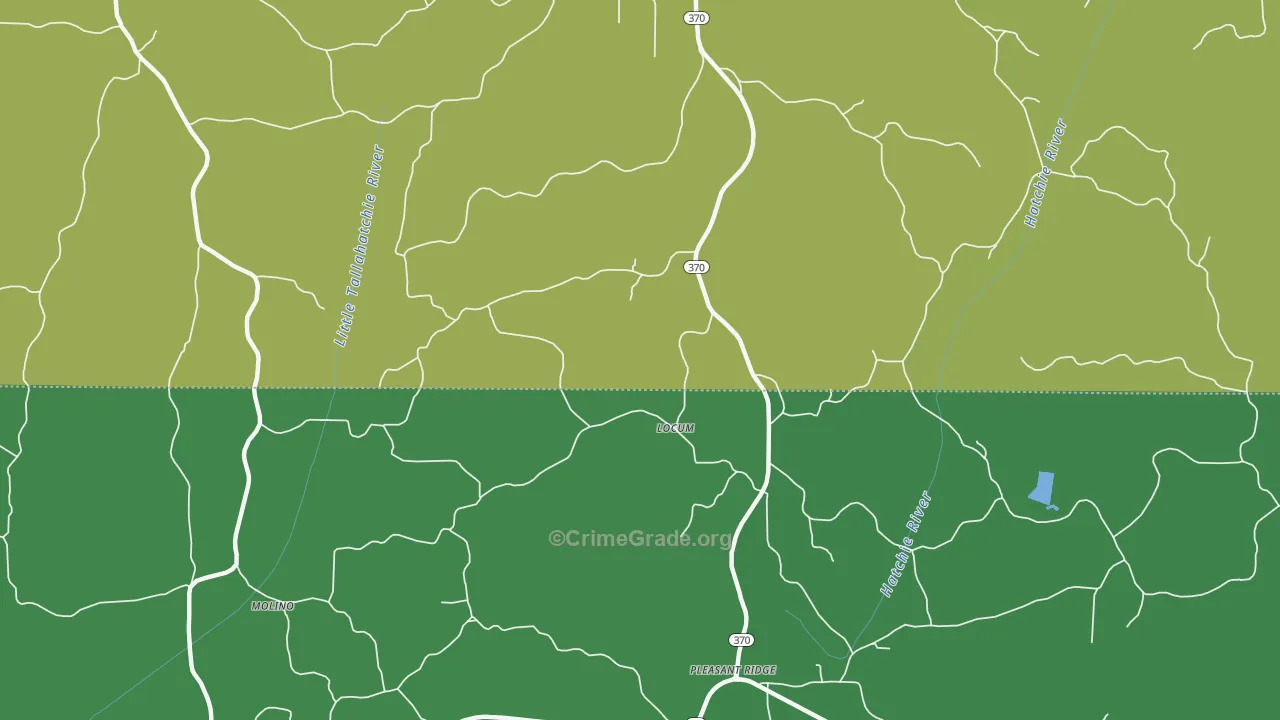 Locum, MS Map of Murder Rates