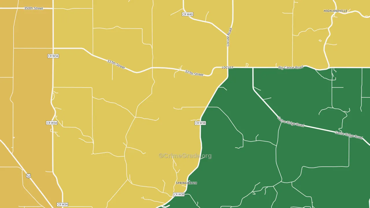Locust, IA Map of Murder Rates