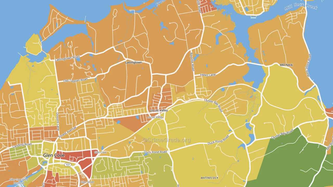 Locust Valley, NY Map of Murder Rates