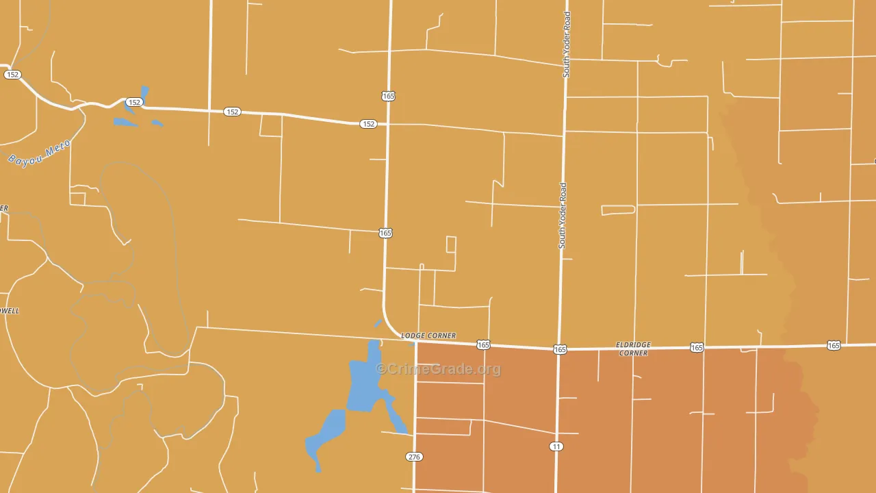 Lodge Corner, AR Map of Murder Rates