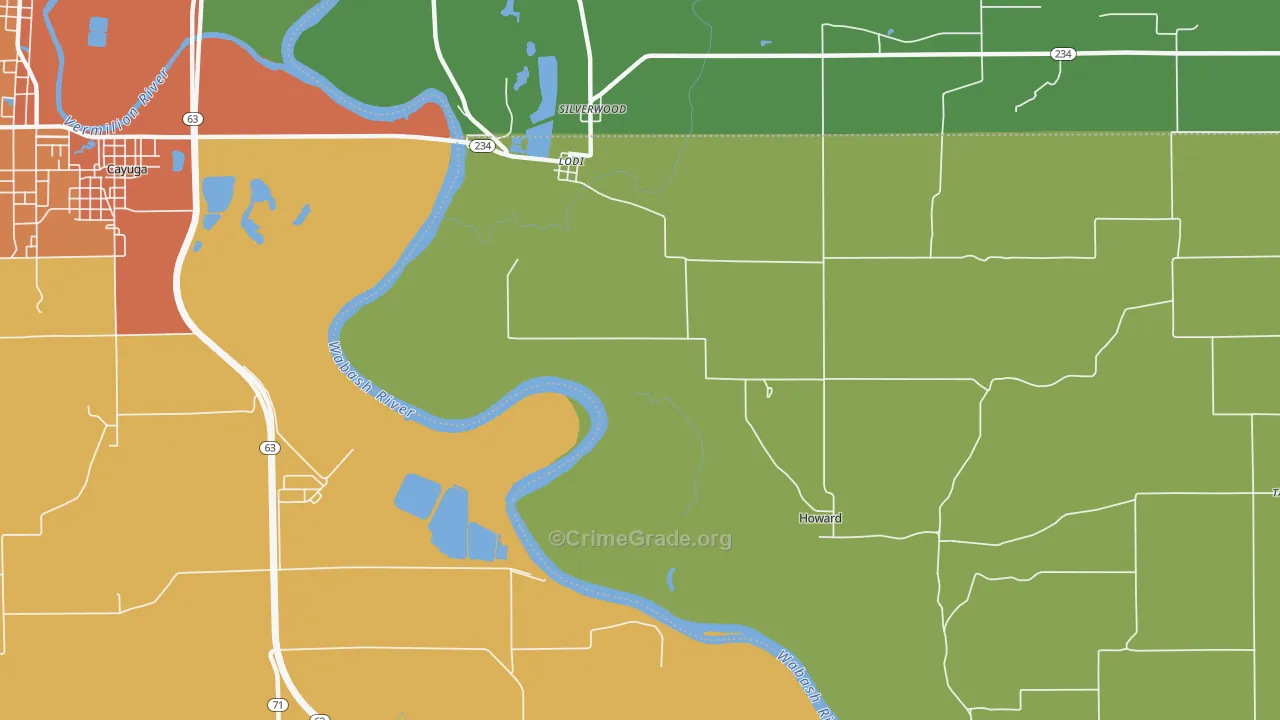 Lodi, IN Map of Murder Rates