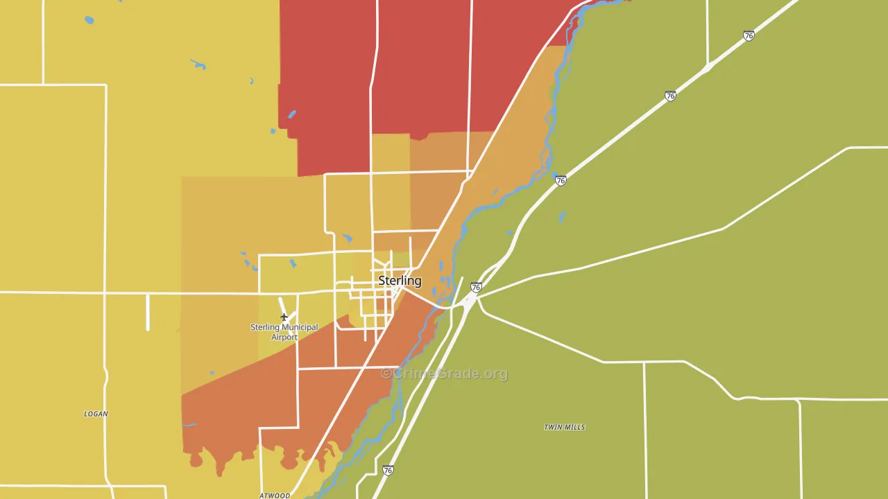 Logan County, CO Map of Murder Rates