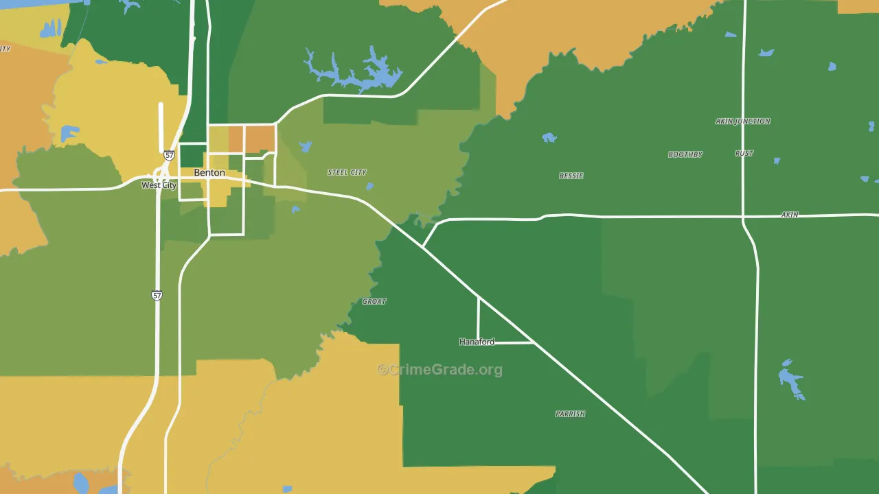 Logan, IL Map of Murder Rates