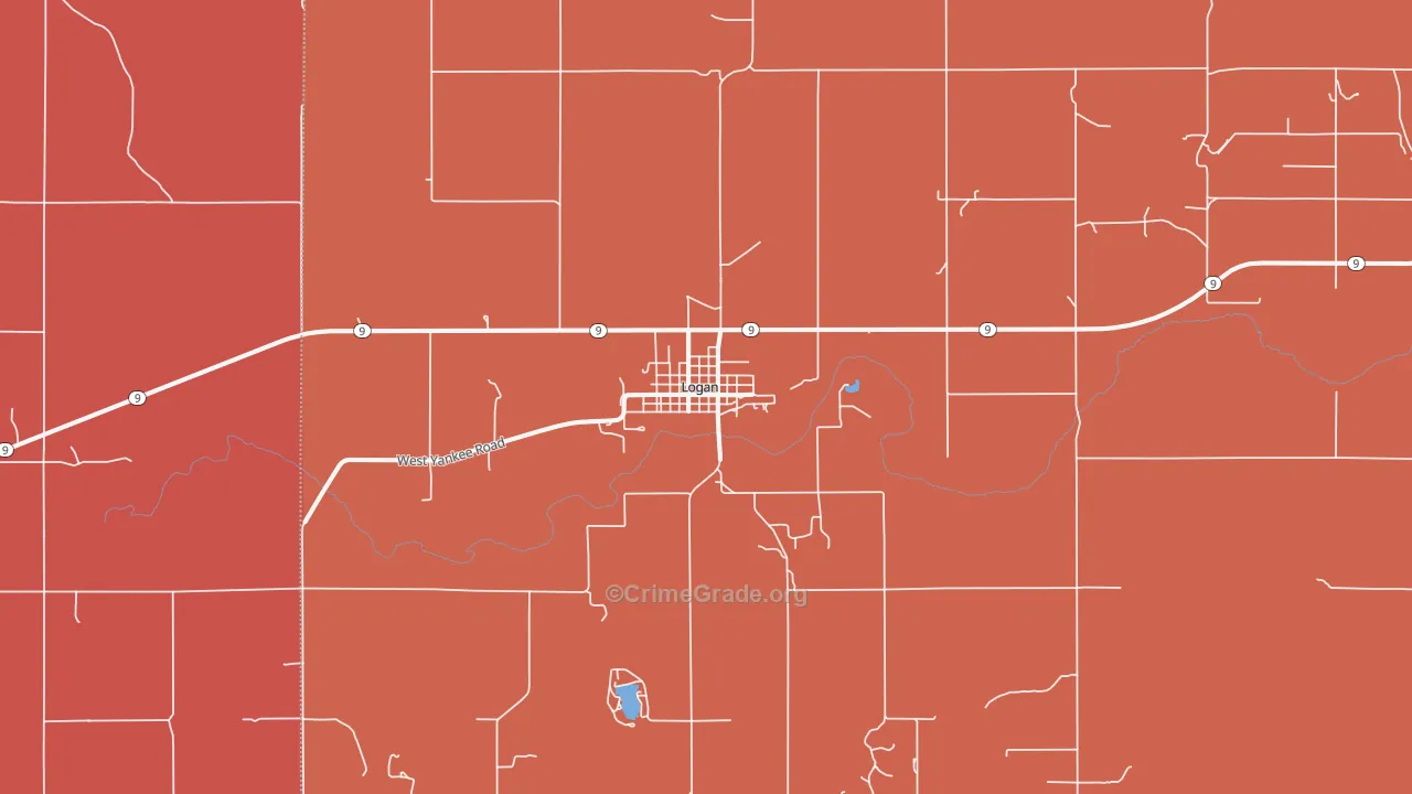 Logan, KS Map of Murder Rates