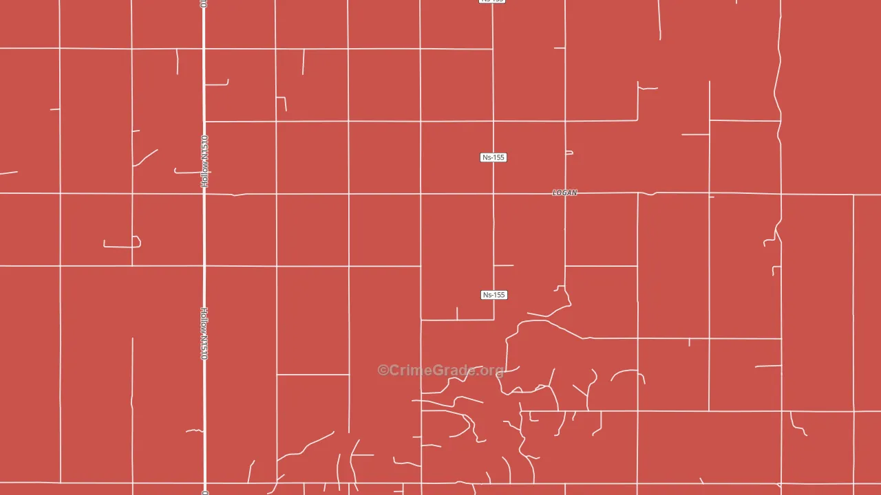 Logan, OK Map of Murder Rates