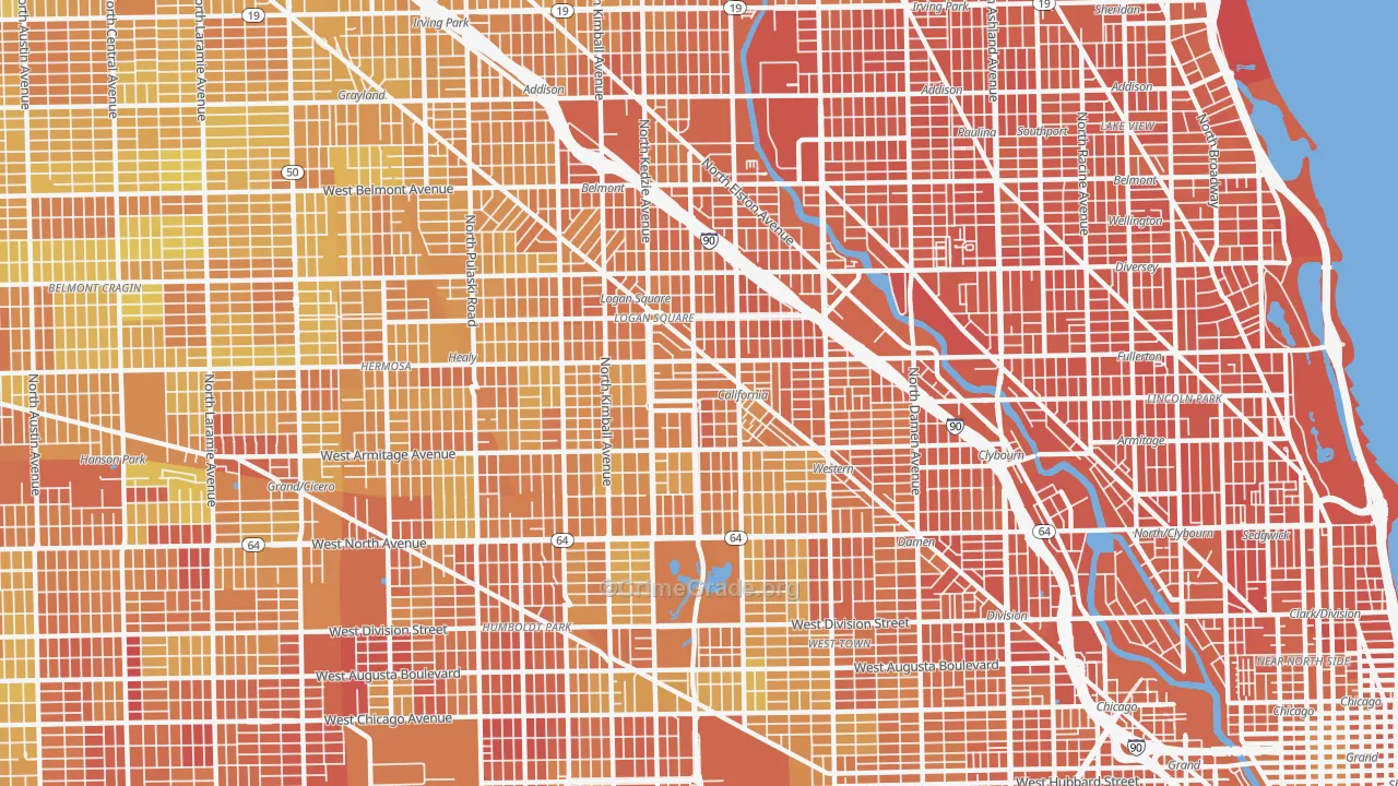 Logan Square, Chicago, IL Map of Murder Rates