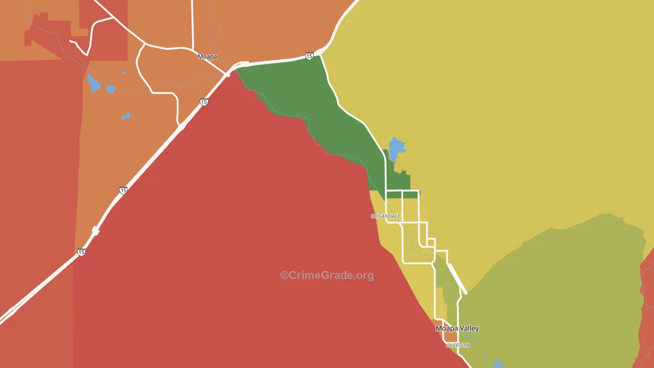 Logandale, NV Map of Murder Rates