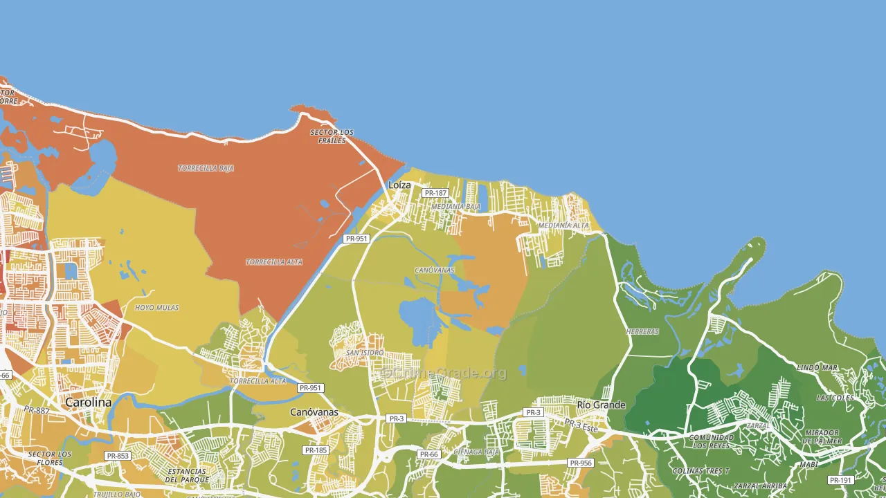 Loiza Municipio, PR Map of Murder Rates
