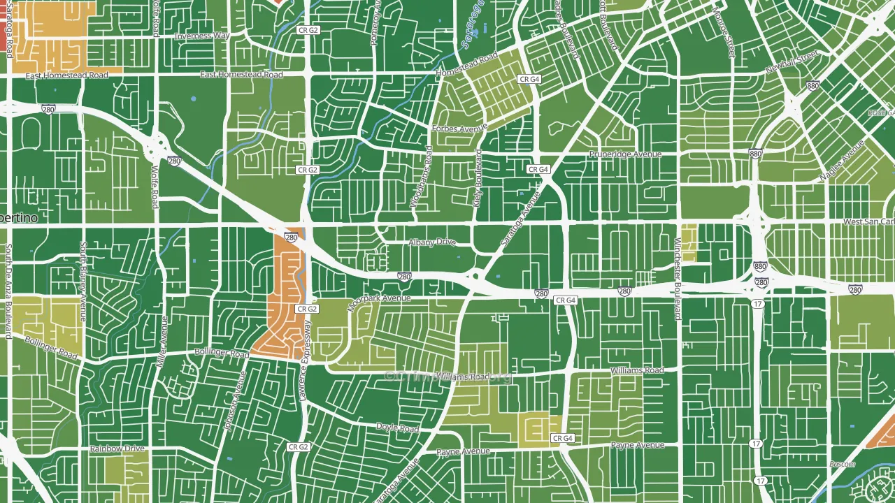 Loma Linda, San Jose, CA Map of Murder Rates