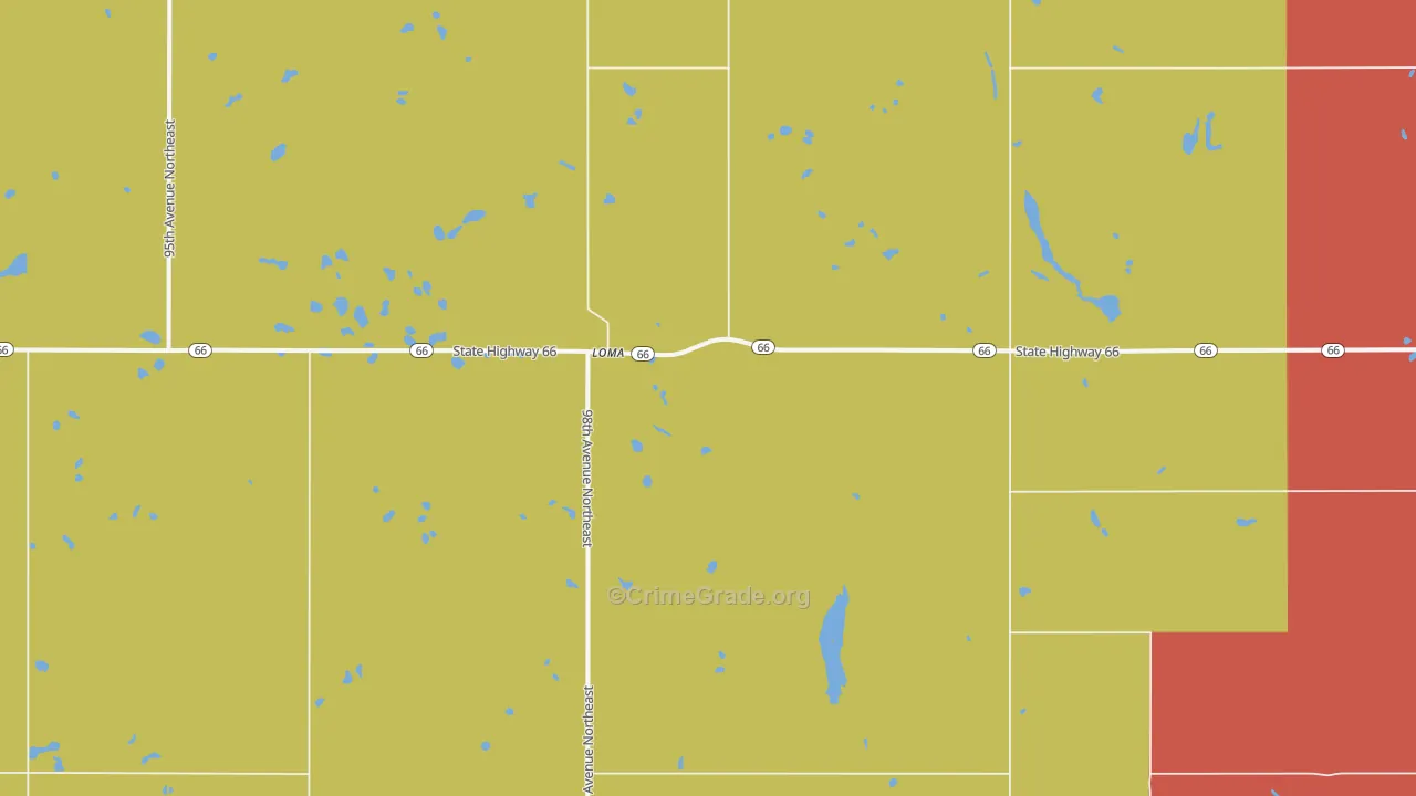 Loma, ND Map of Murder Rates