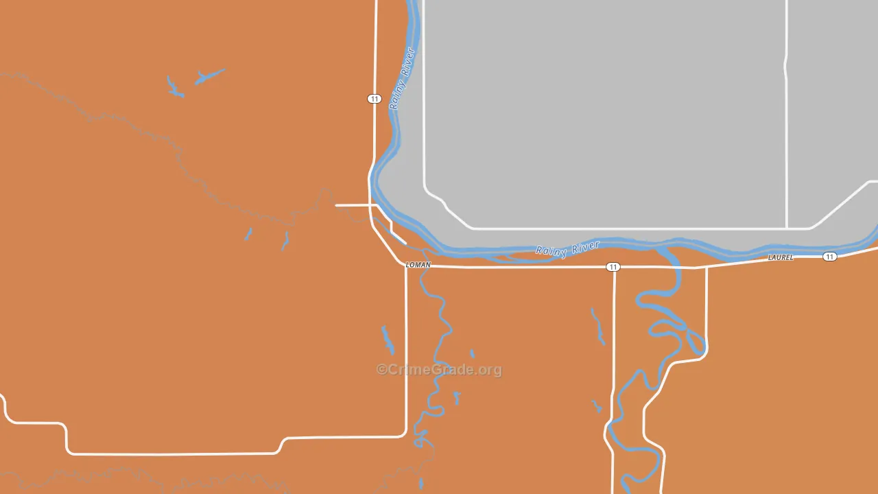 Loman, MN Map of Murder Rates