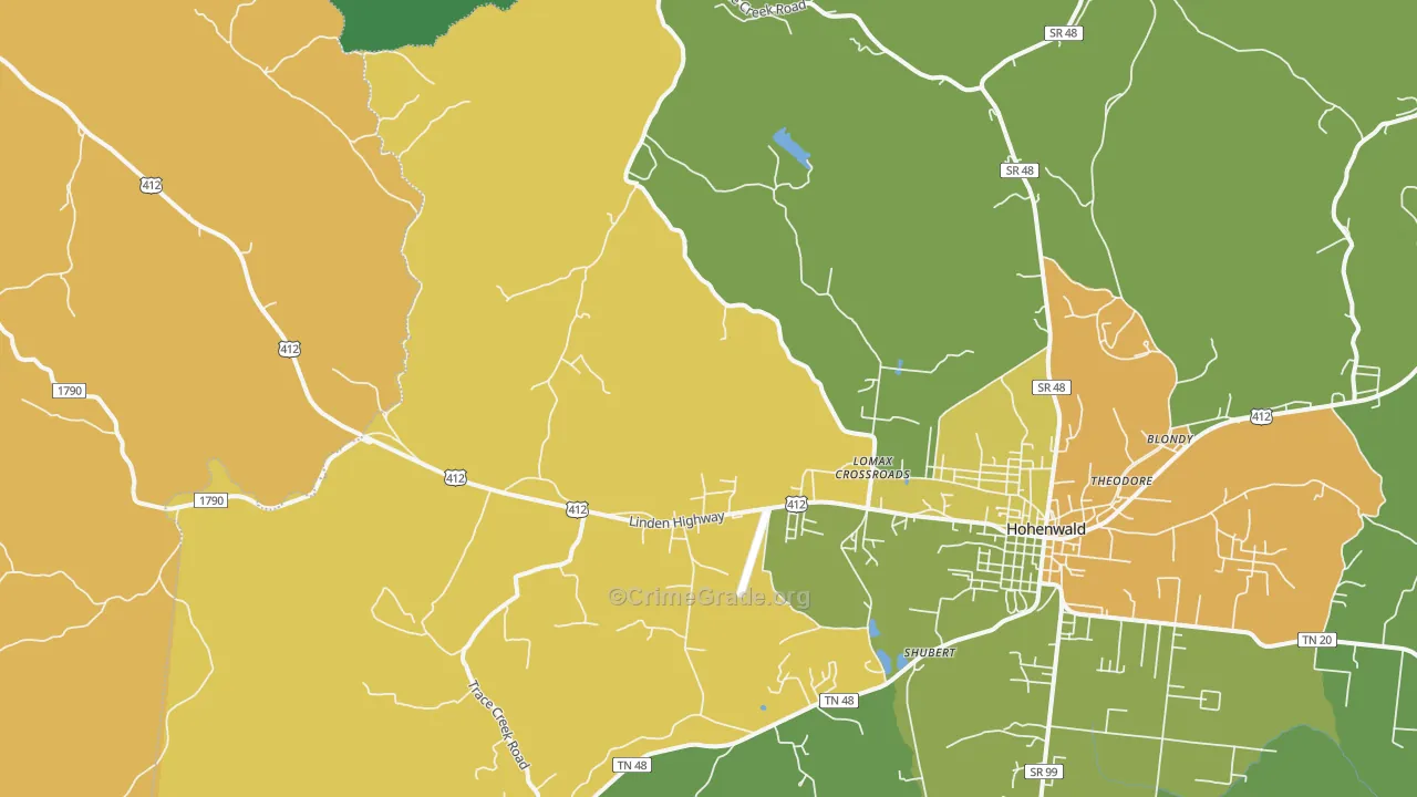 Lomax Crossroads, TN Map of Murder Rates