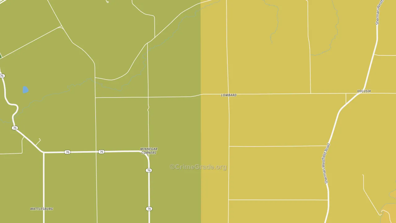 Lombard, NY Map of Murder Rates