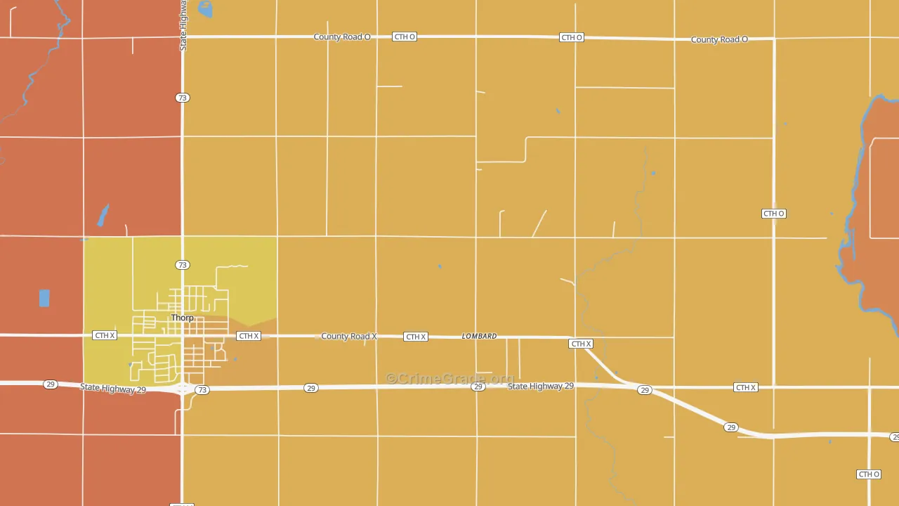 Lombard, WI Map of Murder Rates