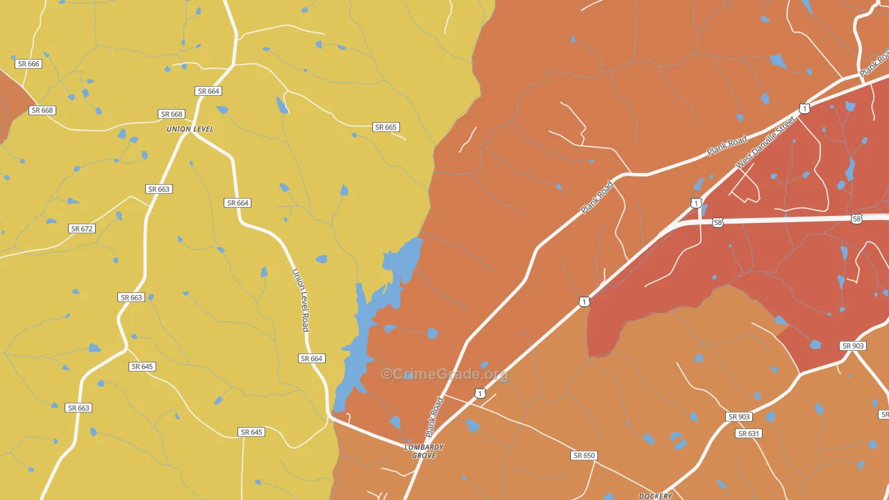 Lombardy Grove, VA Map of Murder Rates