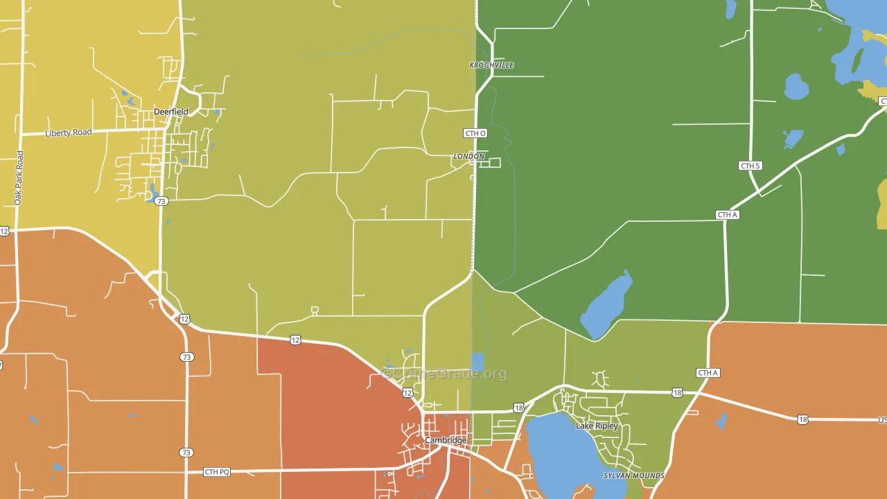 London, WI Map of Murder Rates