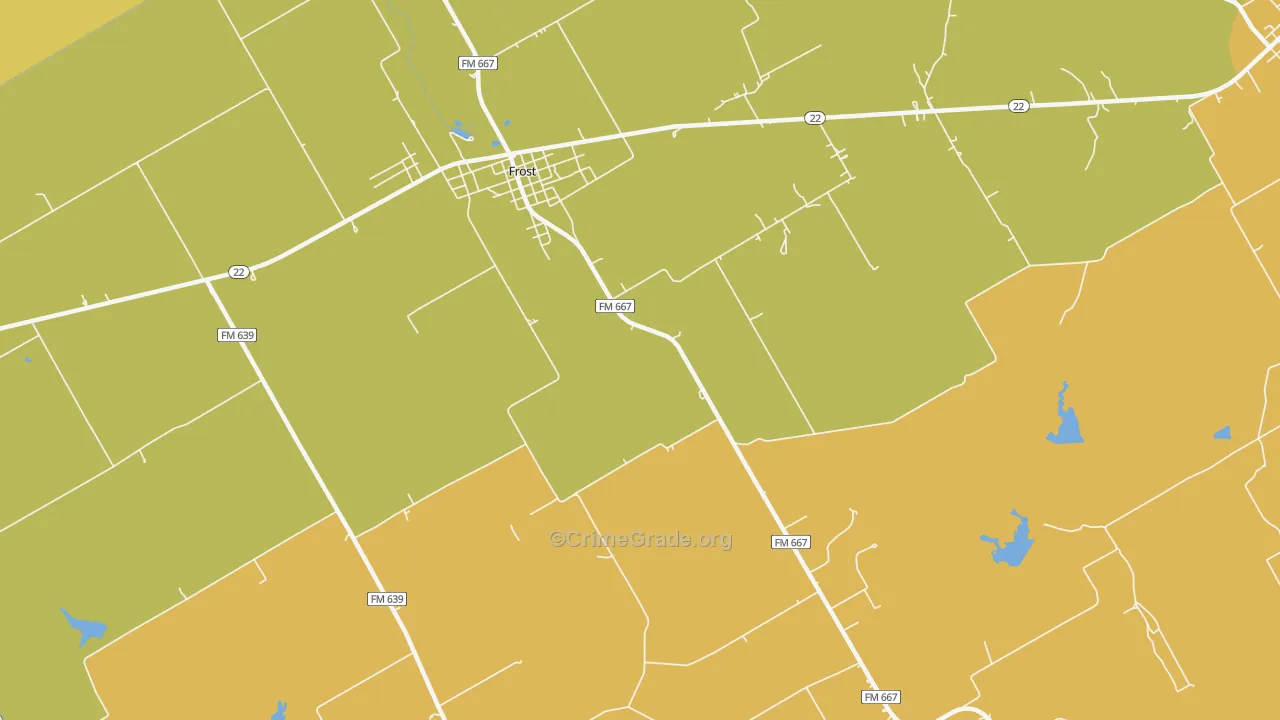 Lone Cedar, TX Map of Murder Rates