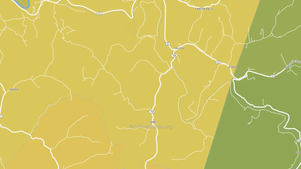 Lone, KY Map of Murder Rates