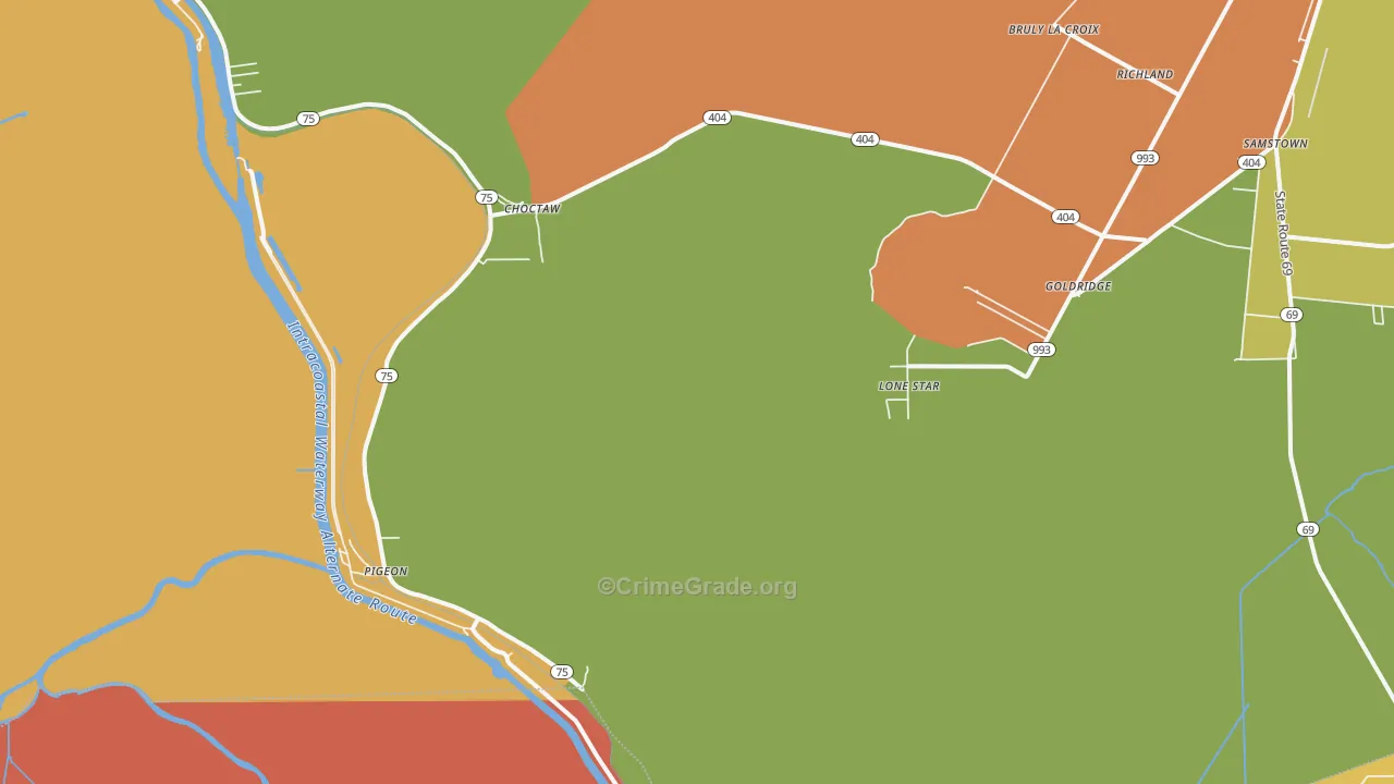 Lone Star, LA Map of Murder Rates