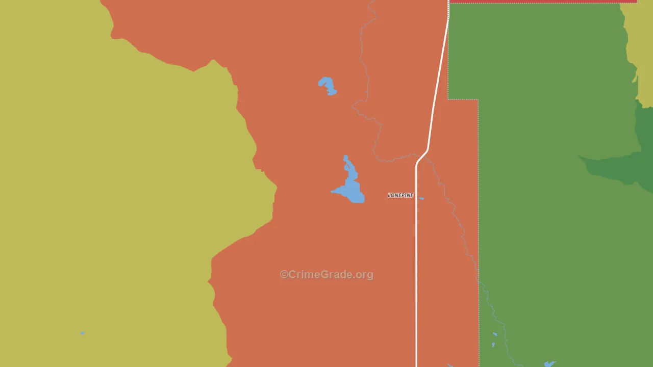 Lonepine, MT Map of Murder Rates