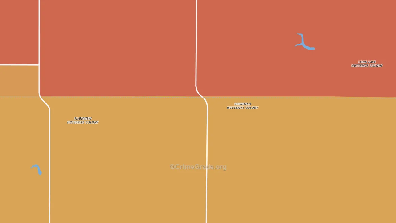 Long Lake Colony, SD Map of Murder Rates