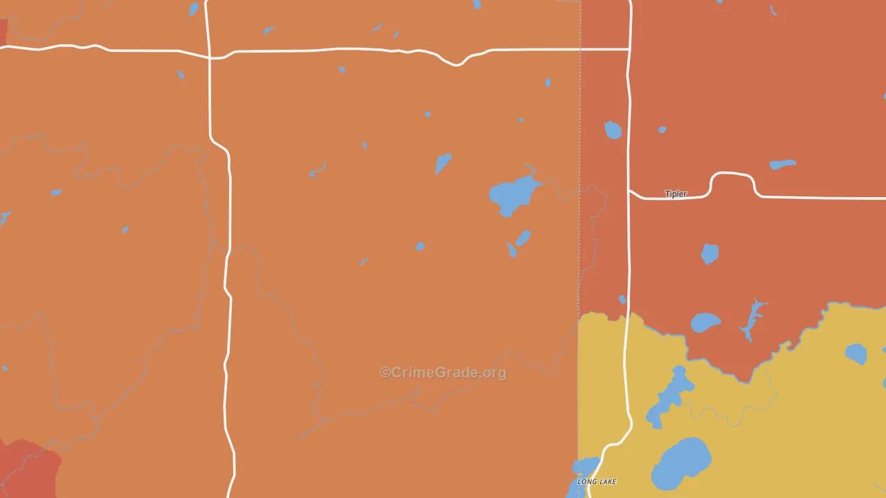 Long Lake, WI Map of Murder Rates