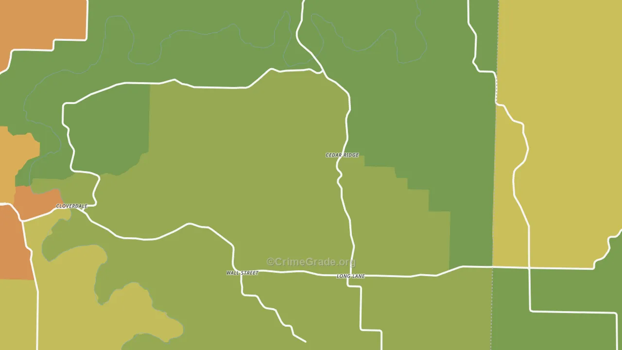 Long Lane, MO Map of Murder Rates