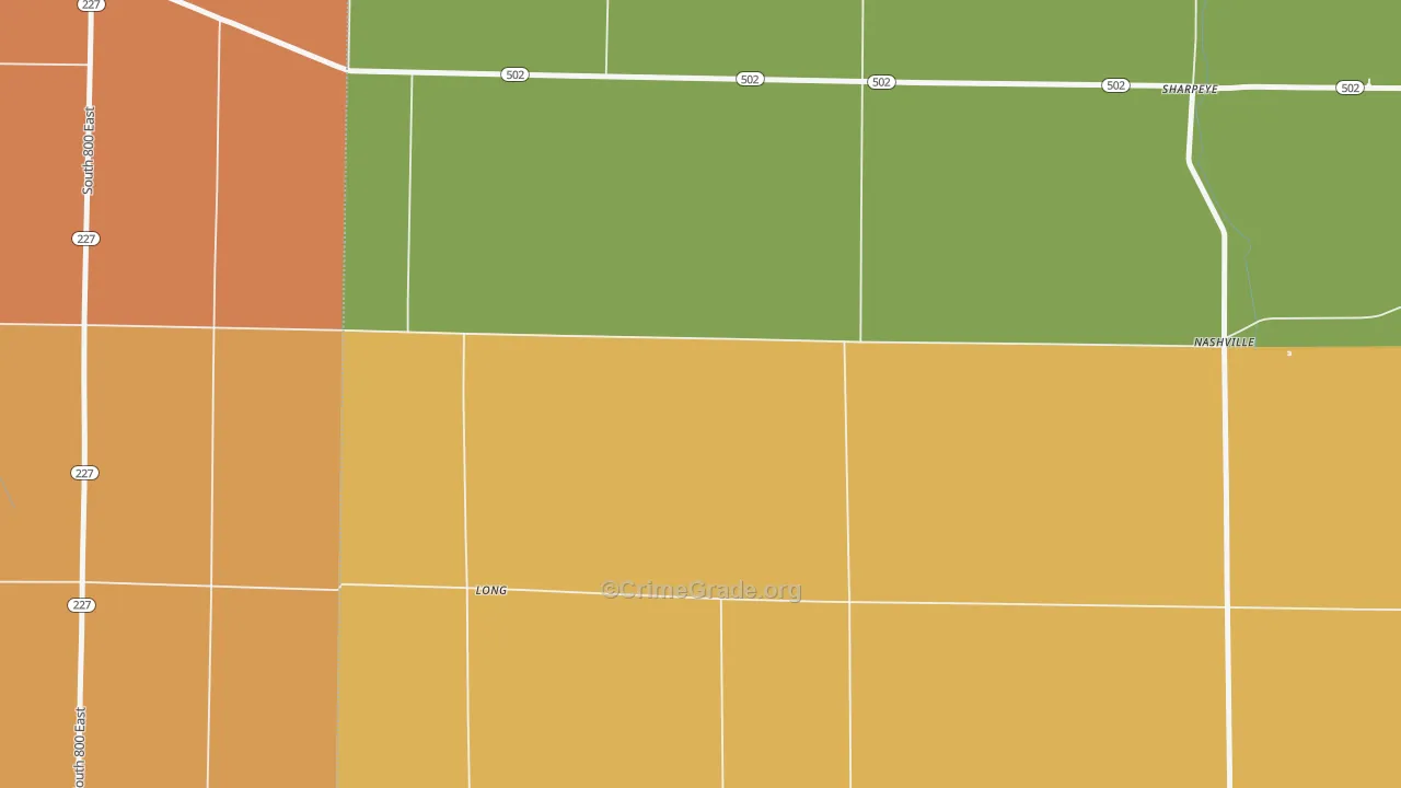 Long, OH Map of Murder Rates