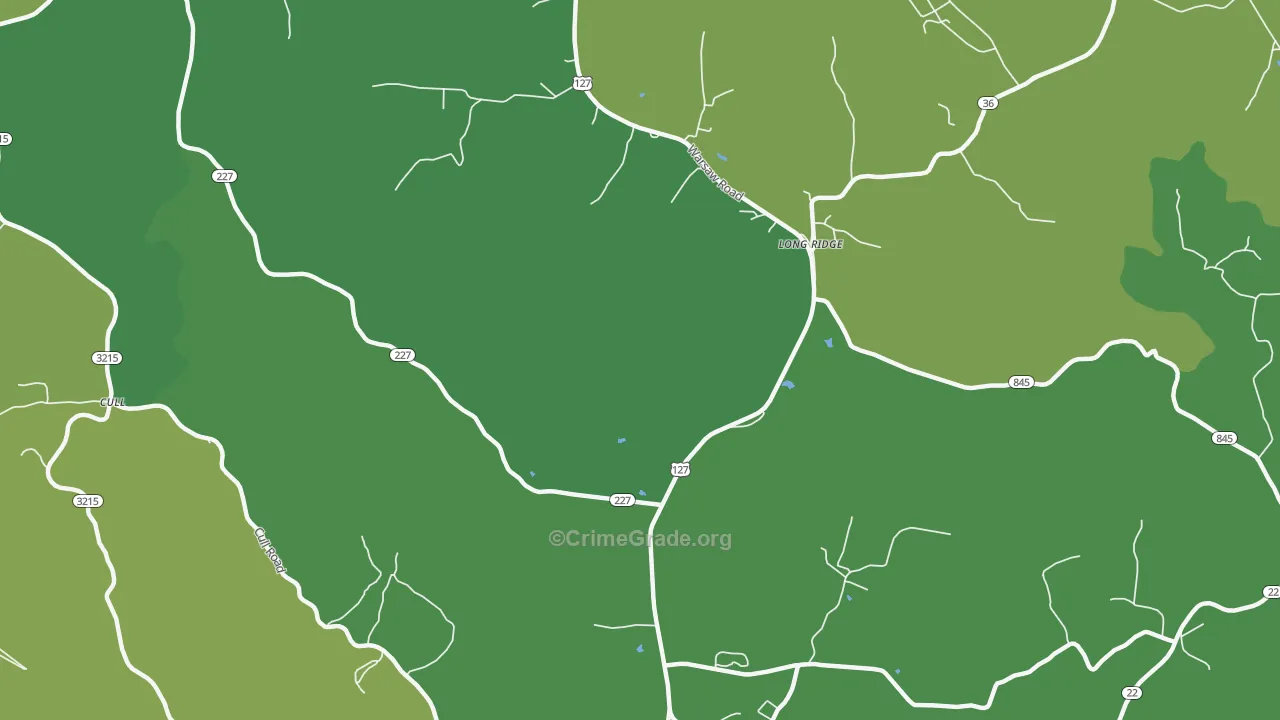 Long Ridge, KY Map of Murder Rates