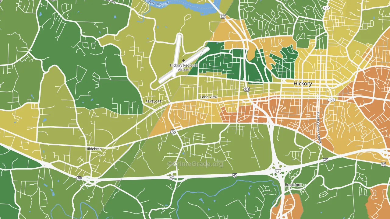 Long View, NC Map of Murder Rates