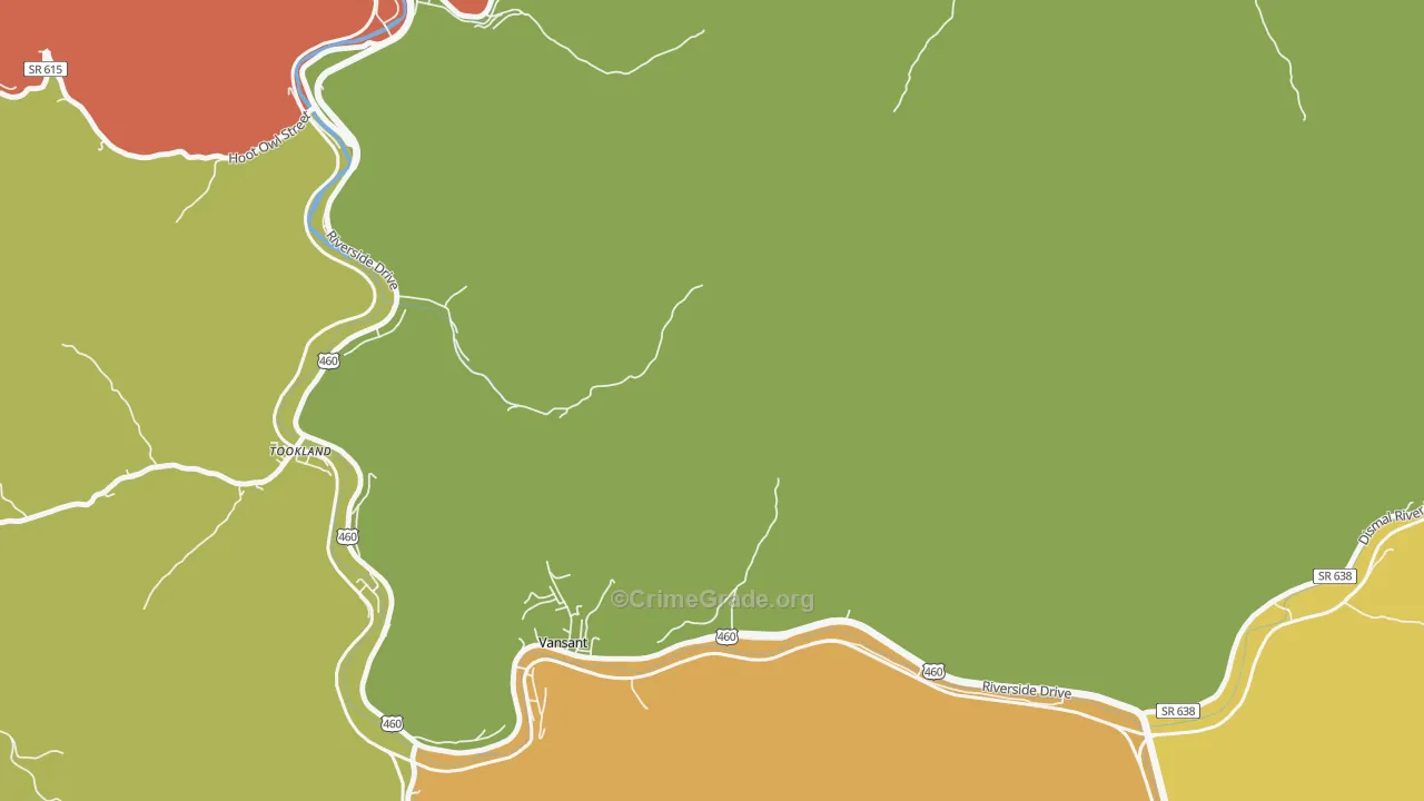 Longbottom, VA Map of Murder Rates
