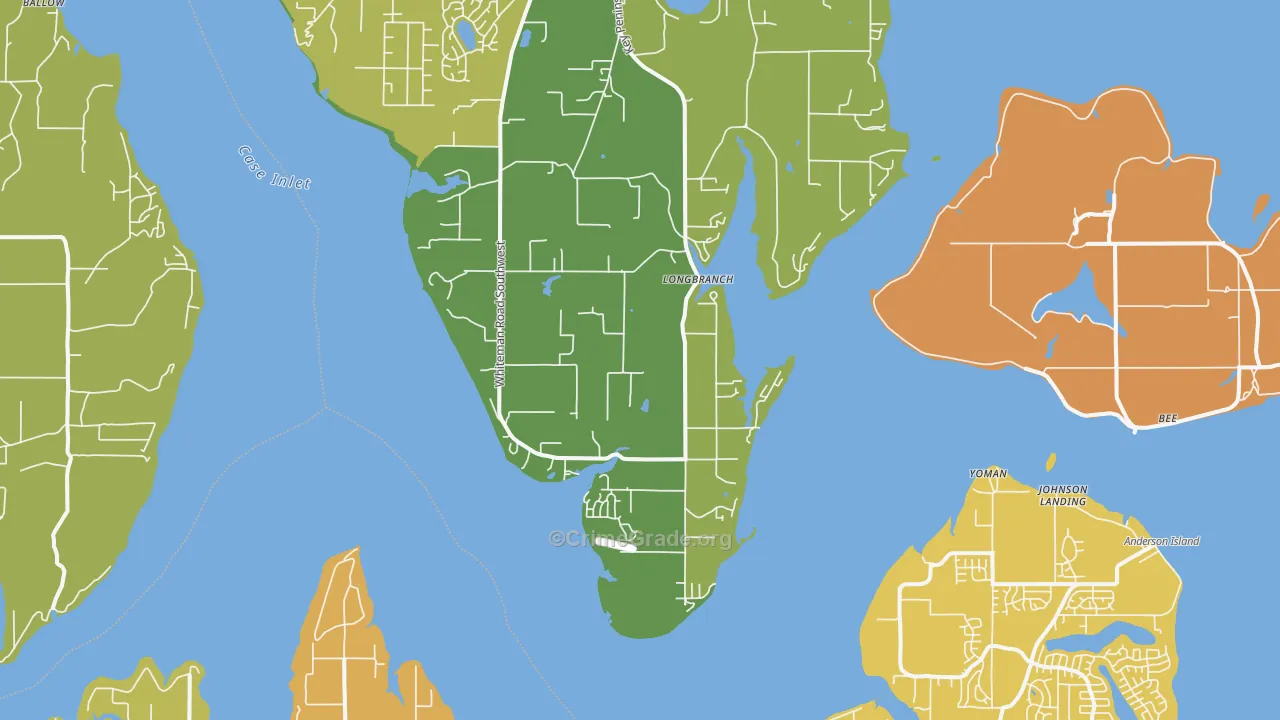 Longbranch, WA Map of Murder Rates
