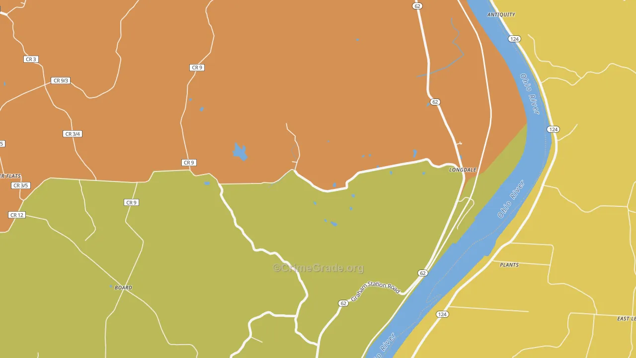 Longdale, WV Map of Murder Rates