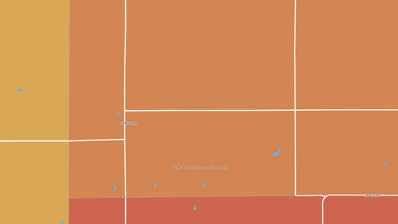 Longford, KS Map of Murder Rates