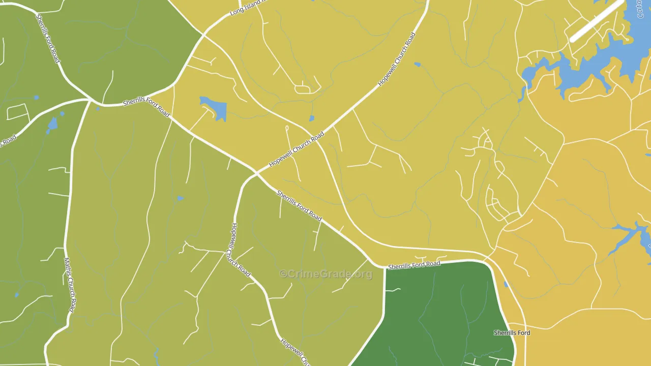 Longisland, NC Map of Murder Rates
