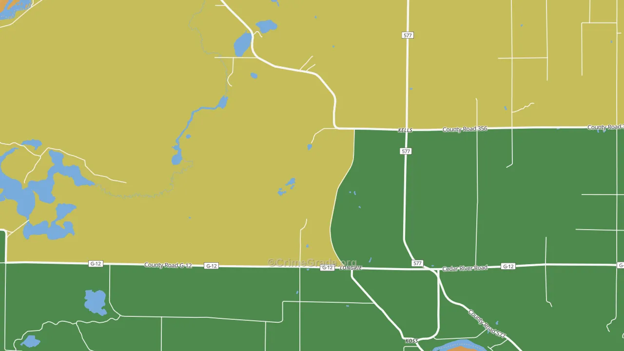 Longrie, MI Map of Murder Rates