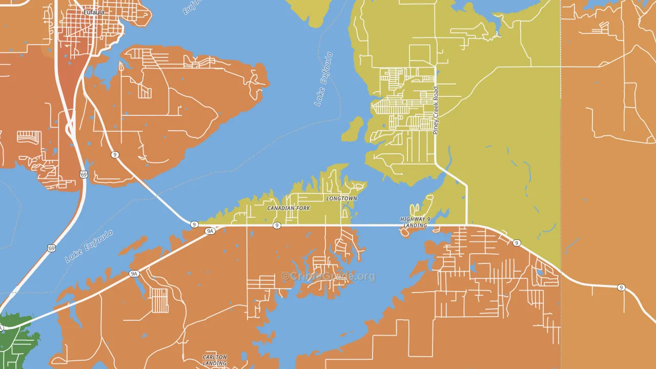 Longtown, OK Map of Murder Rates