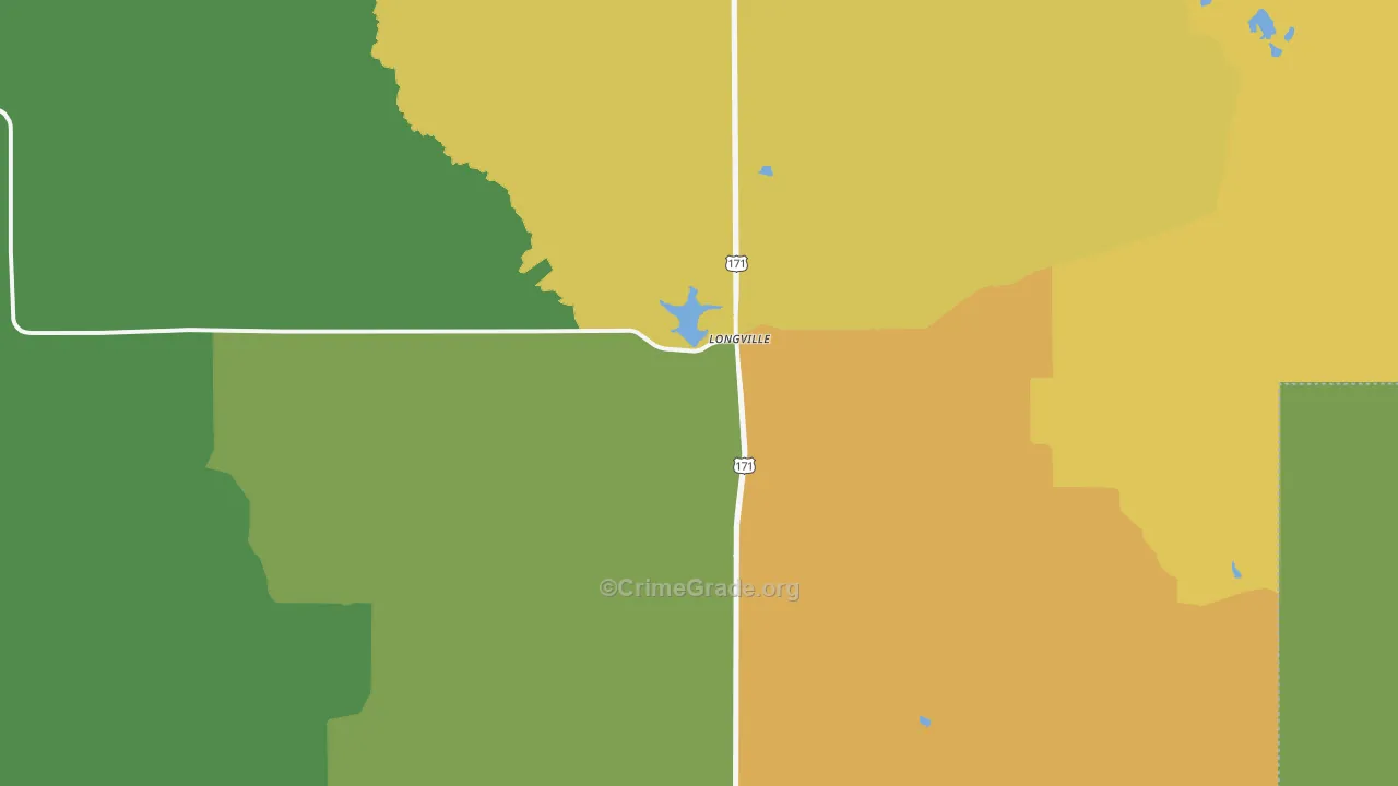 Longville, LA Map of Murder Rates