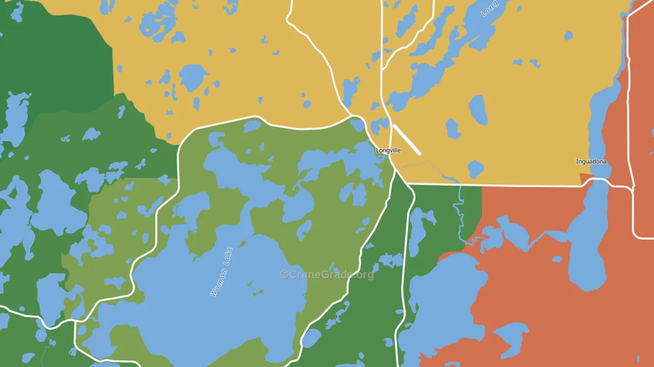 Longville, MN Map of Murder Rates